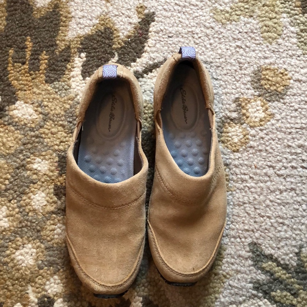 Eddie Bauer suede brown shoes. Size 7.5